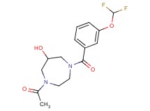 1-acetyl-4-[3-(difluoromethoxy)benzoyl]-1,4-diazepan-6-ol