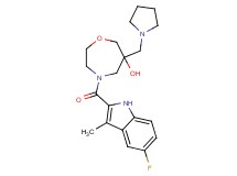 4-[(5-fluoro-3-methyl-1H-indol-2-yl)carbonyl]-6-(pyrrolidin-1-ylmethyl)-1,4-oxazepan-6-ol