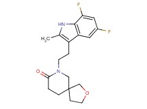 7-[2-(5,7-difluoro-2-methyl-1H-indol-3-yl)ethyl]-2-oxa-7-azaspiro[4.5]decan-8-one