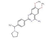 6,7-dimethoxy-2-[4-(1-pyrrolidin-1-ylethyl)phenyl]quinazolin-4-amine
