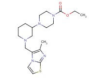 ethyl 4-{1-[(6-methylimidazo[2,1-b][1,3]thiazol-5-yl)methyl]-3-piperidinyl}-1-piperazinecarboxylate
