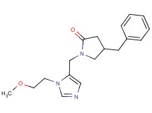 4-benzyl-1-{[1-(2-methoxyethyl)-1H-imidazol-5-yl]methyl}pyrrolidin-2-one