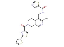 N-[(3-methyl-7-{[2-(2-thienyl)-1,3-thiazol-4-yl]carbonyl}-5,6,7,8-tetrahydro-2,7-naphthyridin-4-yl)methyl]-1,3-thiazole-5-carboxamide