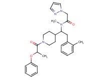 N-methyl-N-{2-(2-methylphenyl)-1-[1-(2-phenoxypropanoyl)-4-piperidinyl]ethyl}-2-(1H-pyrazol-1-yl)acetamide