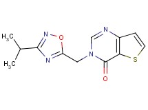 3-[(3-isopropyl-1,2,4-oxadiazol-5-yl)methyl]thieno[3,2-d]pyrimidin-4(3H)-one