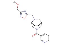(1R*,5R*)-6-{[3-(methoxymethyl)-1,2,4-oxadiazol-5-yl]methyl}-3-(3-pyridinylcarbonyl)-3,6-diazabicyclo[3.2.2]nonane