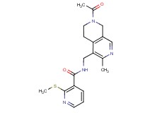 N-[(7-acetyl-3-methyl-5,6,7,8-tetrahydro-2,7-naphthyridin-4-yl)methyl]-2-(methylthio)nicotinamide
