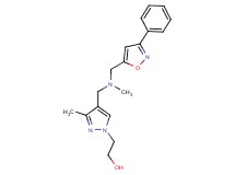2-[3-methyl-4-({methyl[(3-phenyl-5-isoxazolyl)methyl]amino}methyl)-1H-pyrazol-1-yl]ethanol