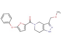 3-(methoxymethyl)-5-(5-phenoxy-2-furoyl)-4,5,6,7-tetrahydro-1H-pyrazolo[4,3-c]pyridine