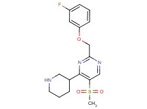 2-[(3-fluorophenoxy)methyl]-5-(methylsulfonyl)-4-piperidin-3-ylpyrimidine