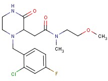 2-[1-(2-chloro-4-fluorobenzyl)-3-oxo-2-piperazinyl]-N-(2-methoxyethyl)-N-methylacetamide
