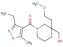 [1-[(3-ethyl-5-methyl-4-isoxazolyl)carbonyl]-3-(2-methoxyethyl)-3-piperidinyl]methanol