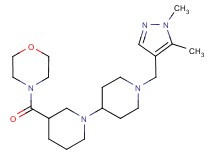1'-[(1,5-dimethyl-1H-pyrazol-4-yl)methyl]-3-(morpholin-4-ylcarbonyl)-1,4'-bipiperidine
