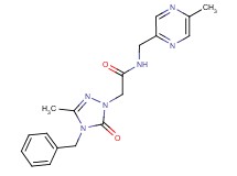 2-(4-benzyl-3-methyl-5-oxo-4,5-dihydro-1H-1,2,4-triazol-1-yl)-N-[(5-methyl-2-pyrazinyl)methyl]acetamide