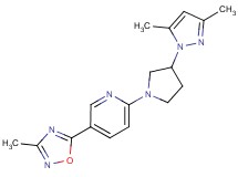 2-[3-(3,5-dimethyl-1H-pyrazol-1-yl)pyrrolidin-1-yl]-5-(3-methyl-1,2,4-oxadiazol-5-yl)pyridine