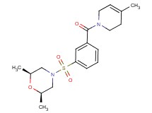 (2R*,6S*)-2,6-dimethyl-4-({3-[(4-methyl-3,6-dihydropyridin-1(2H)-yl)carbonyl]phenyl}sulfonyl)morpholine