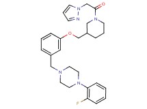1-(2-fluorophenyl)-4-(3-{[1-(1H-pyrazol-1-ylacetyl)-3-piperidinyl]methoxy}benzyl)piperazine