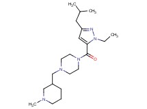 1-[(1-ethyl-3-isobutyl-1H-pyrazol-5-yl)carbonyl]-4-[(1-methyl-3-piperidinyl)methyl]piperazine