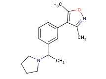 3,5-dimethyl-4-[3-(1-pyrrolidin-1-ylethyl)phenyl]isoxazole