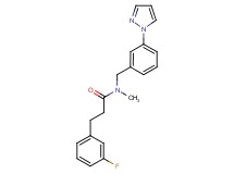 3-(3-fluorophenyl)-N-methyl-N-[3-(1H-pyrazol-1-yl)benzyl]propanamide