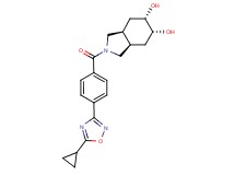 (3aR*,5R*,6S*,7aS*)-2-[4-(5-cyclopropyl-1,2,4-oxadiazol-3-yl)benzoyl]octahydro-1H-isoindole-5,6-diol