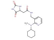 N-({2-[cyclohexyl(methyl)amino]-3-pyridinyl}methyl)-2-(2,5-dioxo-4-imidazolidinyl)acetamide
