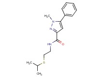 N-[2-(isopropylthio)ethyl]-1-methyl-5-phenyl-1H-pyrazole-3-carboxamide