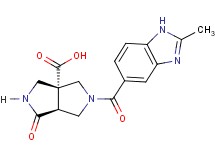 (3aR*,6aS*)-5-[(2-methyl-1H-benzimidazol-5-yl)carbonyl]-1-oxohexahydropyrrolo[3,4-c]pyrrole-3a(1H)-carboxylic acid