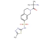 2-(2-methylalanyl)-N-(5-methyl-1,3,4-thiadiazol-2-yl)-1,2,3,4-tetrahydroisoquinoline-7-sulfonamide