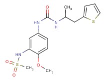 N-{2-methoxy-5-[({[1-methyl-2-(2-thienyl)ethyl]amino}carbonyl)amino]phenyl}methanesulfonamide