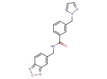N-(2,1,3-benzoxadiazol-5-ylmethyl)-3-(1H-pyrazol-1-ylmethyl)benzamide