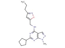 6-cyclopentyl-1-methyl-N-[(3-propyl-5-isoxazolyl)methyl]-1H-pyrazolo[3,4-d]pyrimidin-4-amine