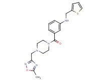 3-({4-[(5-methyl-1,2,4-oxadiazol-3-yl)methyl]piperazin-1-yl}carbonyl)-N-(2-thienylmethyl)aniline