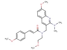 (2E)-N-{[2-(dimethylamino)-7-methoxy-3-quinolinyl]methyl}-N-(2-methoxyethyl)-3-(4-methoxyphenyl)acrylamide