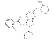 methyl 3-[(2-chlorobenzoyl)amino]-6-[(2-methyl-1-piperidinyl)methyl]thieno[2,3-b]pyridine-2-carboxylate