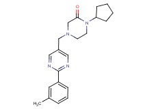 1-cyclopentyl-4-{[2-(3-methylphenyl)pyrimidin-5-yl]methyl}piperazin-2-one