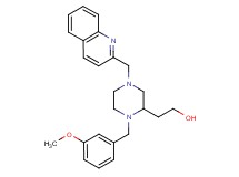 2-[1-(3-methoxybenzyl)-4-(2-quinolinylmethyl)-2-piperazinyl]ethanol