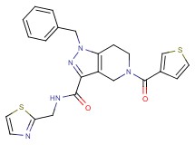 1-benzyl-N-(1,3-thiazol-2-ylmethyl)-5-(3-thienylcarbonyl)-4,5,6,7-tetrahydro-1H-pyrazolo[4,3-c]pyridine-3-carboxamide