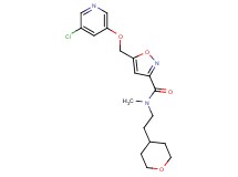 5-{[(5-chloro-3-pyridinyl)oxy]methyl}-N-methyl-N-[2-(tetrahydro-2H-pyran-4-yl)ethyl]-3-isoxazolecarboxamide