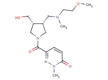 6-[((3R*,4R*)-3-(hydroxymethyl)-4-{[(2-methoxyethyl)(methyl)amino]methyl}-1-pyrrolidinyl)carbonyl]-2-methyl-3(2H)-pyridazinone