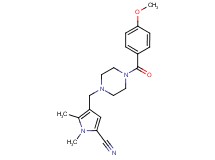 4-{[4-(4-methoxybenzoyl)-1-piperazinyl]methyl}-1,5-dimethyl-1H-pyrrole-2-carbonitrile