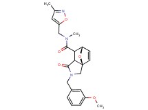 (3aR*,6S*)-2-(3-methoxybenzyl)-N-methyl-N-[(3-methylisoxazol-5-yl)methyl]-1-oxo-1,2,3,6,7,7a-hexahydro-3a,6-epoxyisoindole-7-carboxamide