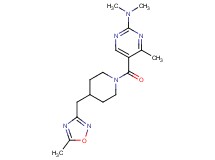 N,N,4-trimethyl-5-({4-[(5-methyl-1,2,4-oxadiazol-3-yl)methyl]-1-piperidinyl}carbonyl)-2-pyrimidinamine
