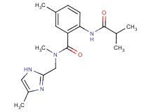 2-(isobutyrylamino)-N,5-dimethyl-N-[(4-methyl-1H-imidazol-2-yl)methyl]benzamide
