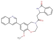 3-{2-[9-methoxy-7-(3-quinolinyl)-2,3-dihydro-1,4-benzoxazepin-4(5H)-yl]-2-oxoethyl}-1-isoindolinone