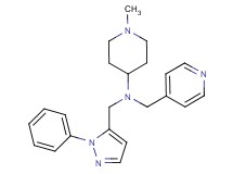 1-methyl-N-[(1-phenyl-1H-pyrazol-5-yl)methyl]-N-(4-pyridinylmethyl)-4-piperidinamine