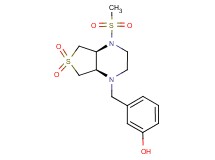 3-{[(4aS*,7aR*)-4-(methylsulfonyl)-6,6-dioxidohexahydrothieno[3,4-b]pyrazin-1(2H)-yl]methyl}phenol