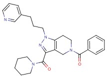 5-benzoyl-3-(1-piperidinylcarbonyl)-1-[3-(3-pyridinyl)propyl]-4,5,6,7-tetrahydro-1H-pyrazolo[4,3-c]pyridine