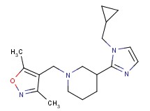 3-[1-(cyclopropylmethyl)-1H-imidazol-2-yl]-1-[(3,5-dimethyl-4-isoxazolyl)methyl]piperidine