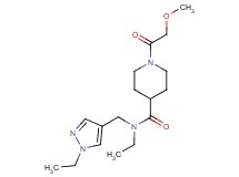 N-ethyl-N-[(1-ethyl-1H-pyrazol-4-yl)methyl]-1-(methoxyacetyl)-4-piperidinecarboxamide